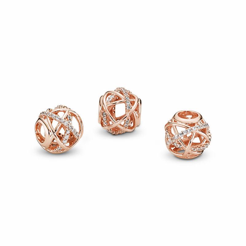 Pandora Australia Sparkling & Polished Lines Charm - Pandora Rose™ | QPSRTU012